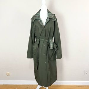 Avec Les Filles Green Trench Coat
